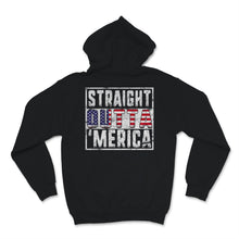 Load image into Gallery viewer, Vintage Straight Outta Merica 4th of July USA America Flag
