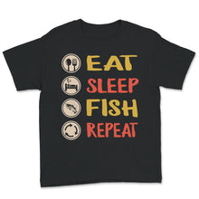 Load image into Gallery viewer, Fishing Shirt, Eat Sleep Fish Repeat, Fishing Gifts For Men,
