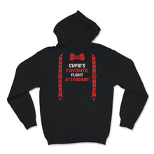 Load image into Gallery viewer, Valentines Day Shirt Cupid&#39;s Favorite Flight Attendant Funny Red Bow
