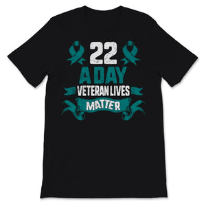 22 a Day Veteran Lives Matter Retro USA American Army PTSD Awareness