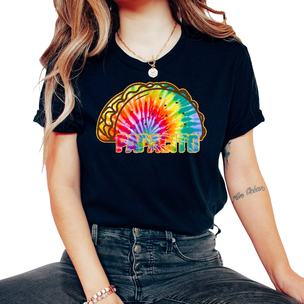 Papacito Mexican Taco Cactus Sombrero Cinco de Mayo Tacos Food Lover - Unisex T-Shirt - Black