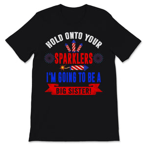 Kids I'm Going To Be Big Sister Sparkler 4th of July Pregnancy