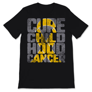 Cure Childhood Cancer Gold Ribbon Support awareness Warrior yellow