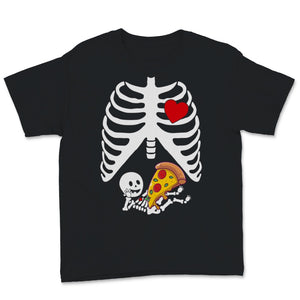 Pregnancy Announcement Halloween Costume Skeleton Baby Pizza Lover