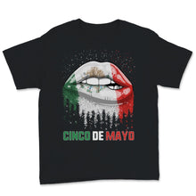 Load image into Gallery viewer, Happy Cinco De Mayo Mexican Flag Lips Mouth Mexico Fiesta Women
