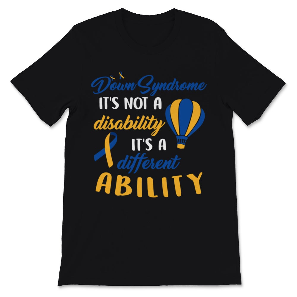 Down Syndrome Awareness Different Ability Not A Disability Yellow and