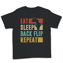 Load image into Gallery viewer, Vintage Eat Sleep Back Flip Repeat, Back Flip Shirt, Parkour Shirt,
