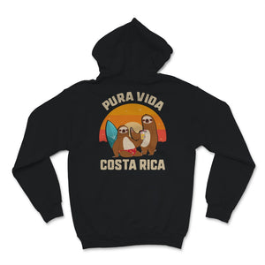 Pura Vida Costa Rica Shirt, Sloth Tshirt, Sleepy Lazy Animal Surfing