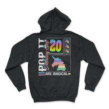 Load image into Gallery viewer, 20th Birthday Girl Unicorn Cute Tee, Pop Birthday Party Theme Costume - Hoodie - Black
