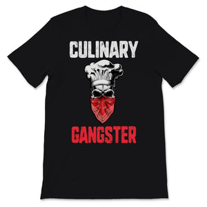 Funny Chef Shirt Culinary Gangster Kitchen Cooking Master Sugar Skull