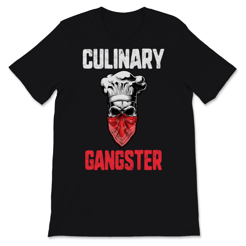 Funny Chef Shirt Culinary Gangster Kitchen Cooking Master Sugar Skull
