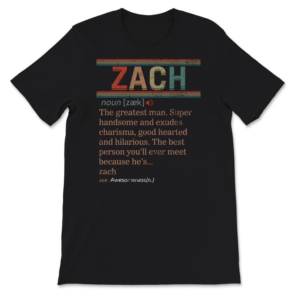 Zach Noun Shirt, Zach Definition Tee, Adult Definition, Men's T-Shirt