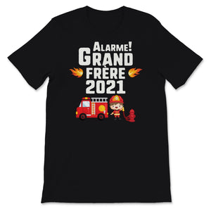 Enfant Alarme Grand Frère 2021 TShirt Annonce de Grossesse Cadeau