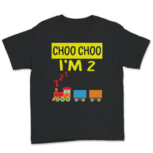Load image into Gallery viewer, 2nd Birthday Shirt, I&#39;m Two Train 2nd Birthday Gift, Train Birthday
