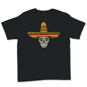 Cinco De Mayo Sugar Skull Mexican Hat Sombrero Taco Day Of Dead Dia