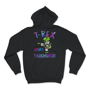 T-Rex Loves Taekwondo, T-Rex Dinosaur, Karate Boys Shirts, Martial