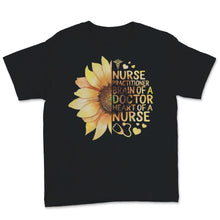 Load image into Gallery viewer, NP Nurse Shirt Nurses Week Sunflower Nurse Practitioner Brain Of
