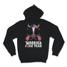 Load image into Gallery viewer, Moorica Fuck Yeah Funny American Cow Moo USA Flag Sunglasses Earring
