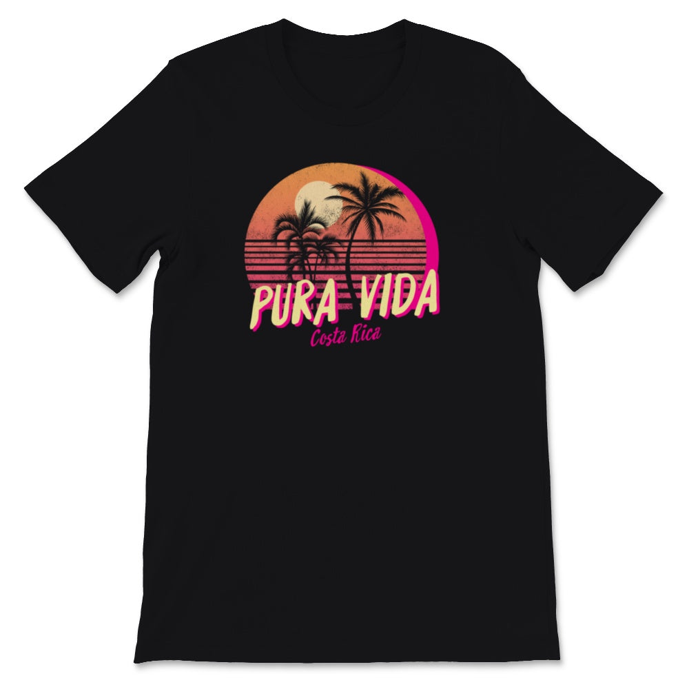 Pura Vida Costa Rica Shirt, Vintage Sunset Surfing Lover Gift For