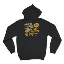 Load image into Gallery viewer, Pumpkins Hayrides Falling Leaves S&#39;mores and Bonfires, Fall T-shirt,
