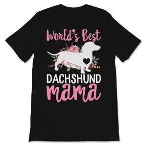 Retro Dachshund Mom Doxie Dog Owner Mother's Day Pet Mama Pink Flower