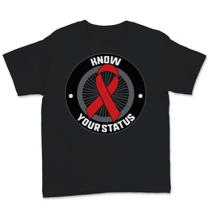Know Your Status Red Ribbon Hiv & Aids Awareness Human