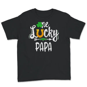 St Patricks Day Shirt, One Lucky Papa, Grandpa Gift, st paddys day