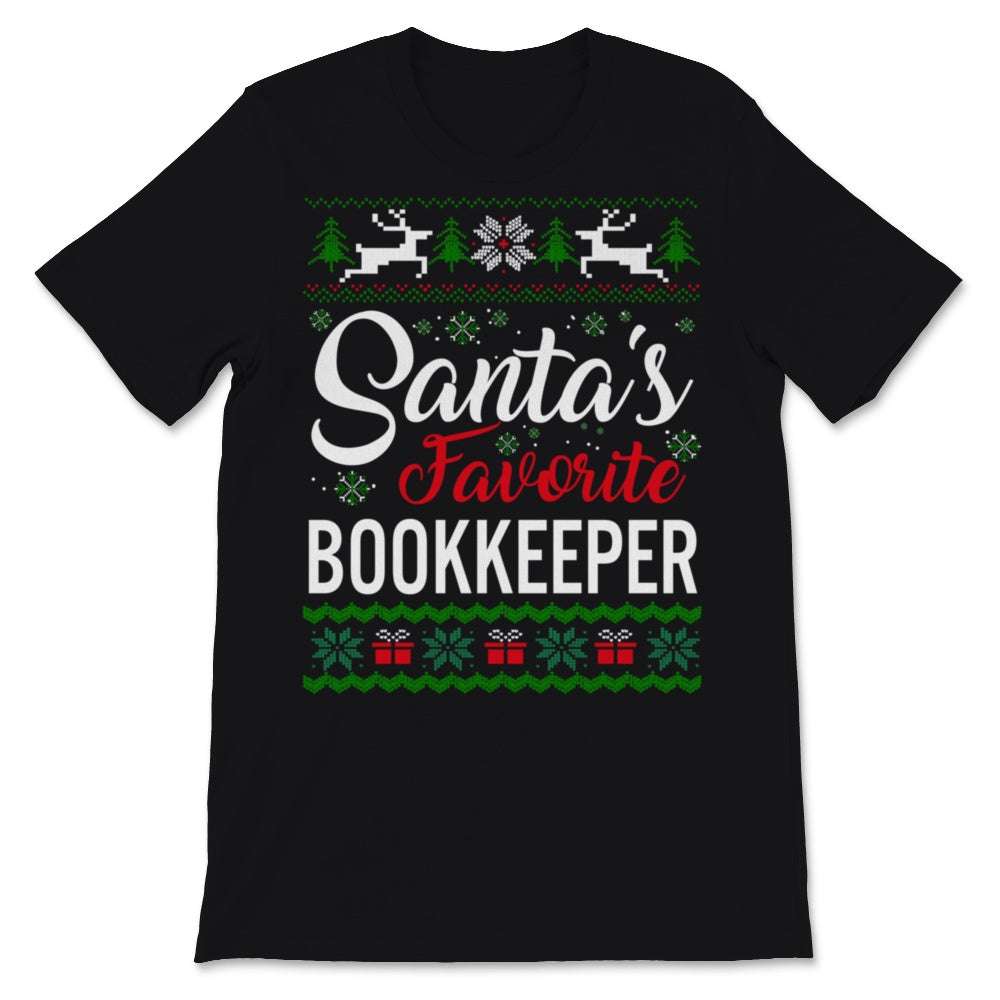 Santas Favorite Bookkeeper Christmas Ugly Sweater