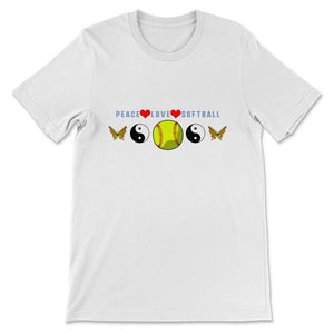 Peace Love Softball T-shirt, Show Peace Shirt, Peace Shirt, Love