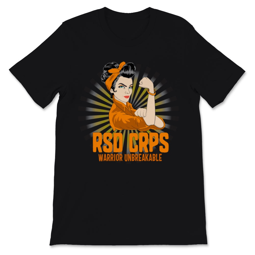 RSD CRPS Awareness Warrior Unbreakable Orange Ribbon Strong Woman
