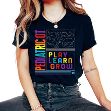 Load image into Gallery viewer, Occupational Therapy Shirt, Pediatric OT Play Learn Grow Tee, OT - Unisex T-Shirt - Black

