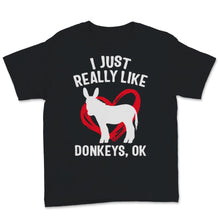 Load image into Gallery viewer, Donkey Shirt I Just Really Like Donkeys Ok Animal Lover Outfit
