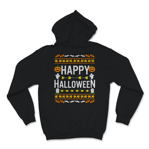 Funny Ugly Sweater Happy Halloween Costume Pumpkin Ghost Witch Spooky