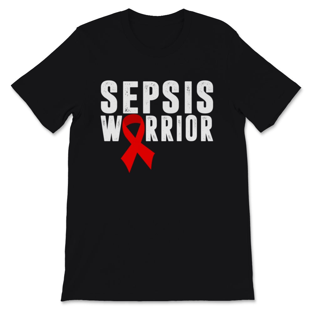 Sepsis Warrior Red Ribbon Awareness Faith Warrior Support Warrior Gift