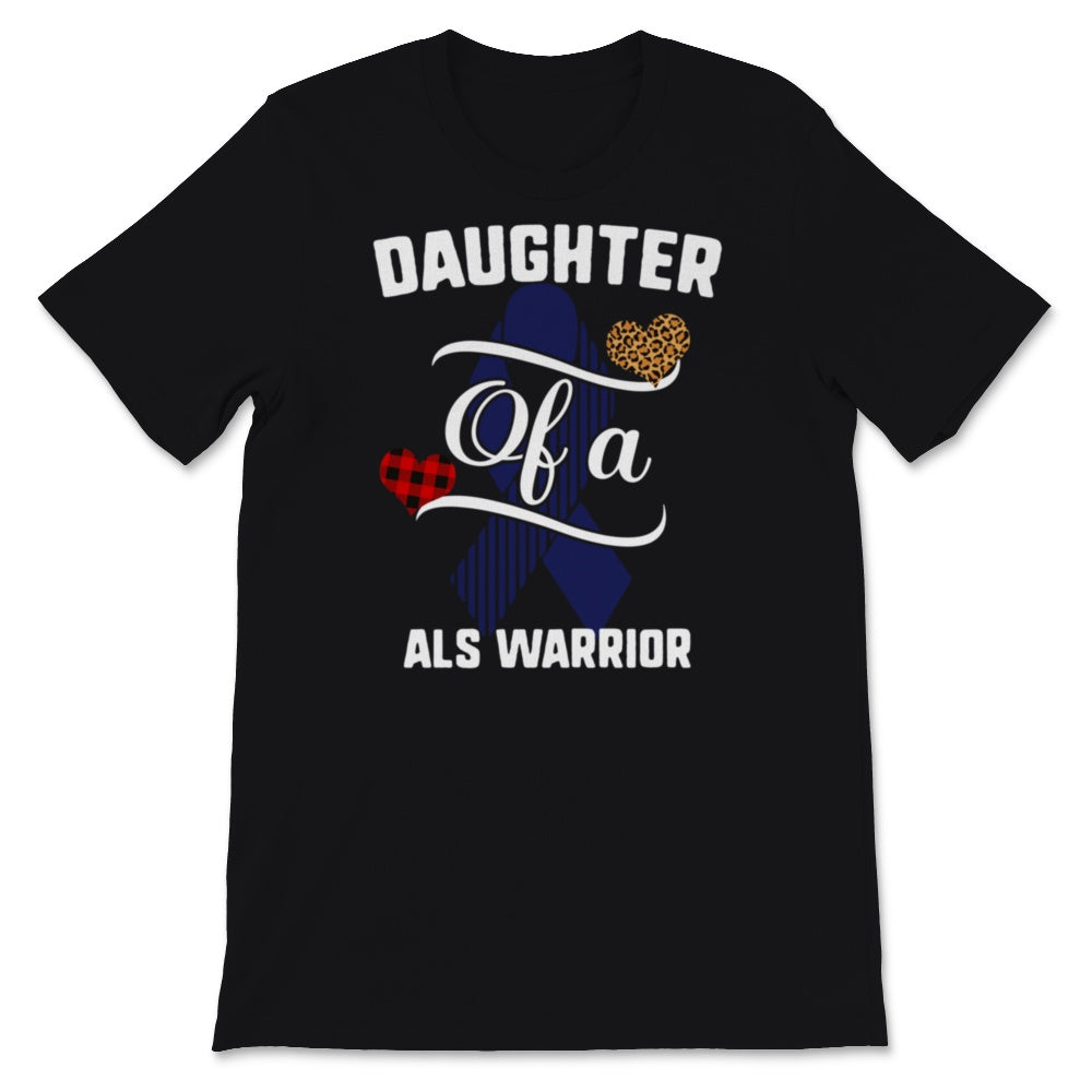 Daughter Als Awareness Leopard Buffalo Plaid Family Gift