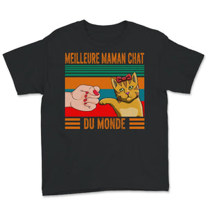 Chat Tee Shirt, Mielleure Maman Chat Du Monde, Mignon Chaton T-shirt