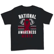 Load image into Gallery viewer, National Sickle Cell Awareness Month Burgundy Ribbon Strong Disease
