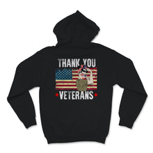 Load image into Gallery viewer, Thank You Veterans Day Celebration Vintage American Flag Strong Woman
