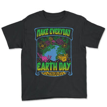 Load image into Gallery viewer, Earth Day Environmental Shirt, Make Everyday Earth Day, Gift For - Youth Tee - Black
