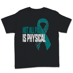 Not All Pain Is Physical PTSD Awareness Teal Ribbon USA American Flag