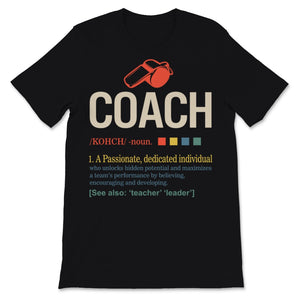 Coach Shirt Cute Sport Health Coach Definition Gym Coaching Teacher