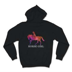 Horse Girl I Love My Horses Racing Riding Equestrian Watercolor Pink