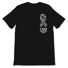 Load image into Gallery viewer, Rare Disease Awareness Shirt I Am Someone Rare Zebra Ribbon Pocket
