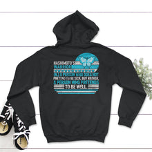 Load image into Gallery viewer, Hashimoto's Disease Awareness, Hashimoto Thyroid Disease Ribbon Shirt - Hoodie - Black
