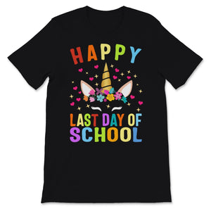 Happy Last Day of School Cute Unicorn Colorful Gift for Girls