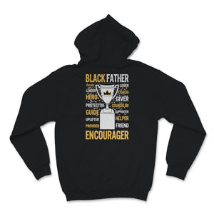 Mens Black Father Shirt Fathers Day Gift Trophy Encourager Leader