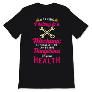 Valentines Day Shirt For Mechanic Wife Girlfriend Cute Warning I