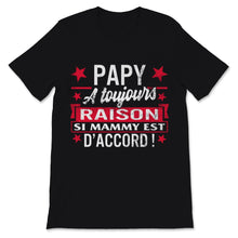 Load image into Gallery viewer, Tee shirt Papy Grands-Pères A Toujours Raison Cadeau Fête Des Pères
