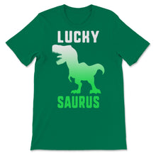 Load image into Gallery viewer, Lucky Saurus St Patrick&#39;s Day Ireland Irish Dinosaur T Rex Leprechaun
