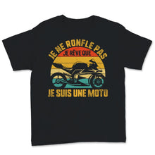 Load image into Gallery viewer, Tee shirt moto homme vintage humoristique motard cadeau Ronfle Reve
